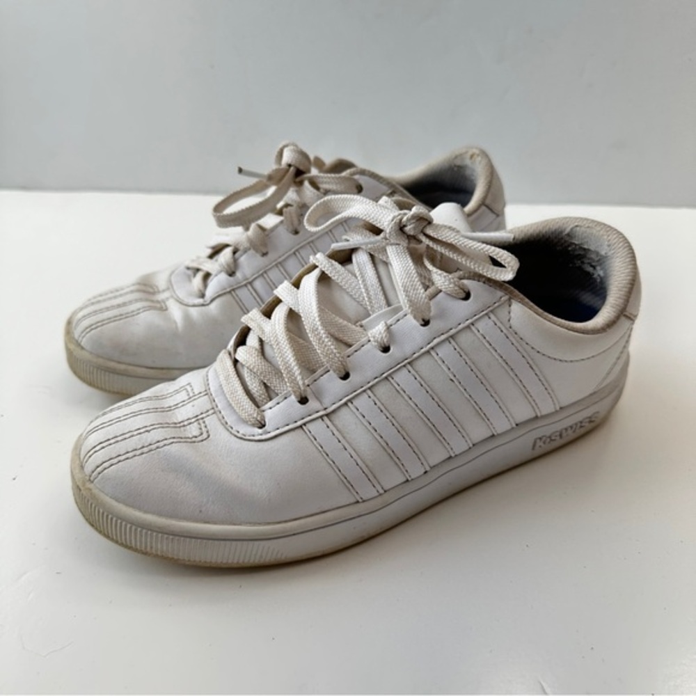 K-Swiss Classic Shoes Womens Size 5 White Tennis Low Vintage Sneakers UK‎ 4.5